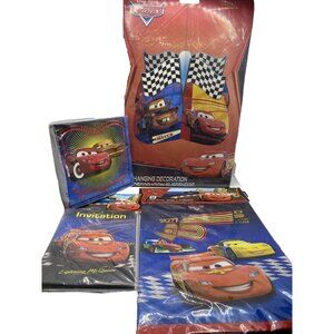 Disney Cars Lightning McQueen Birthday Party Decor Invitations Napkins Loot Bags